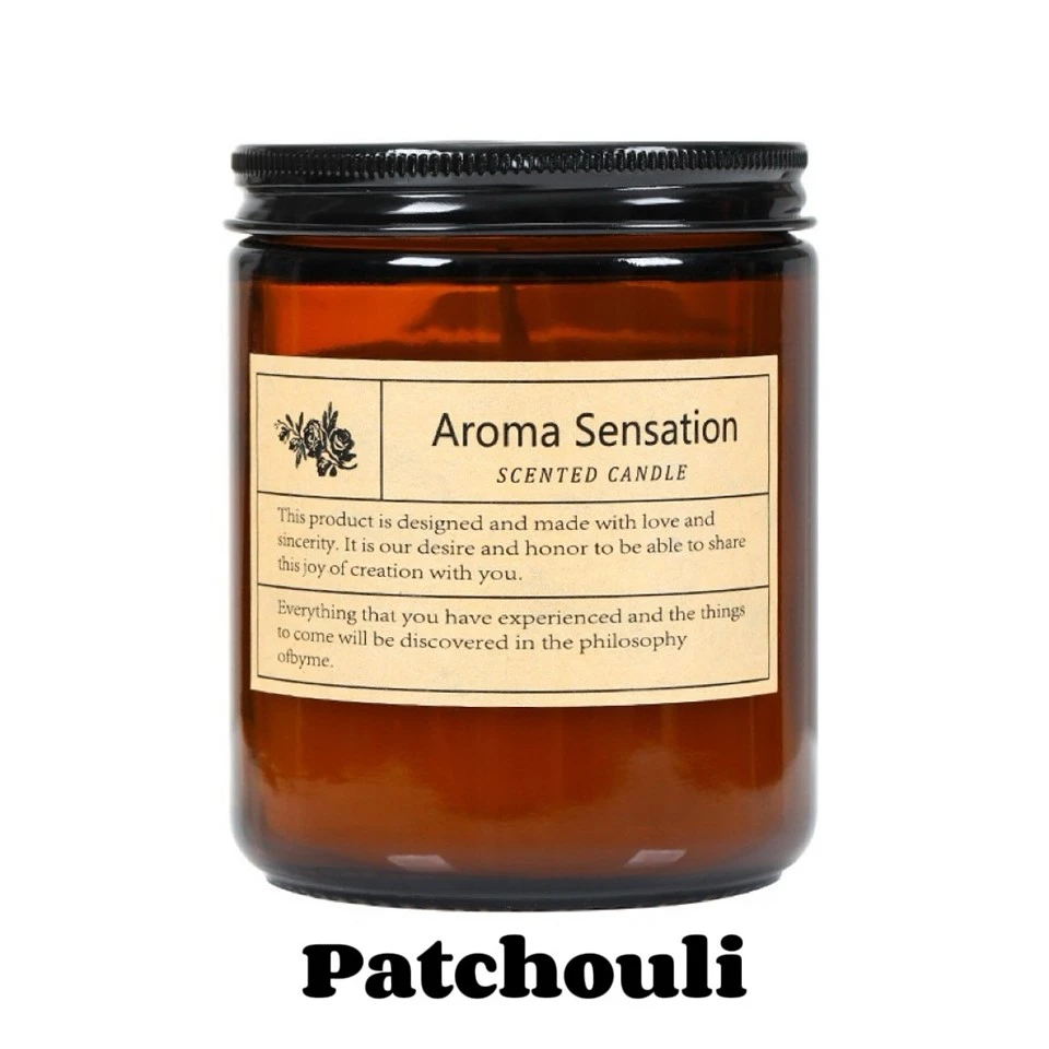 Vela de cera de soia de pachulí